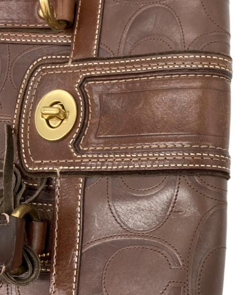 COACH（コーチ）COACH (コーチ) レザーショルダーバッグ ブラウンの古着・服飾アイテム