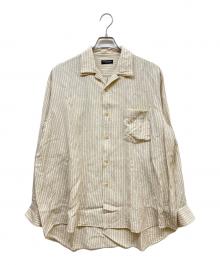 COMME des GARCONS HOMME PLUS（コムデギャルソンオムプリュス）の古着「ストライプレーヨンシャツ」｜アイボリー