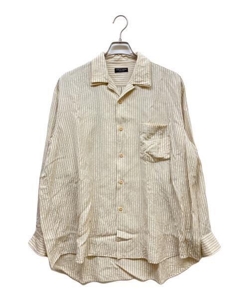 COMME des GARCONS HOMME PLUS（コムデギャルソンオムプリュス）COMME des GARCONS HOMME PLUS (コムデギャルソンオムプリュス) ストライプレーヨンシャツ アイボリー サイズ:-の古着・服飾アイテム