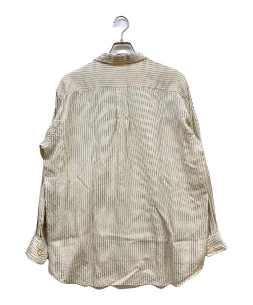 COMME des GARCONS HOMME PLUS（コムデギャルソンオムプリュス）COMME des GARCONS HOMME PLUS (コムデギャルソンオムプリュス) ストライプレーヨンシャツ アイボリー サイズ:-の古着・服飾アイテム