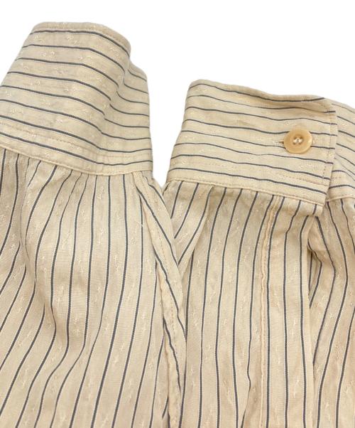 COMME des GARCONS HOMME PLUS（コムデギャルソンオムプリュス）COMME des GARCONS HOMME PLUS (コムデギャルソンオムプリュス) ストライプレーヨンシャツ アイボリー サイズ:-の古着・服飾アイテム