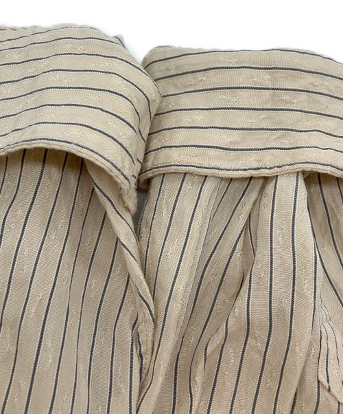 COMME des GARCONS HOMME PLUS（コムデギャルソンオムプリュス）COMME des GARCONS HOMME PLUS (コムデギャルソンオムプリュス) ストライプレーヨンシャツ アイボリー サイズ:-の古着・服飾アイテム