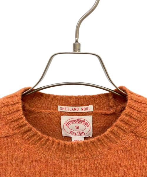 BROOKS BROTHERS（ブルックスブラザーズ）BROOKS BROTHERS (ブルックスブラザーズ) シェットランドウールニット オレンジ サイズ:Sの古着・服飾アイテム