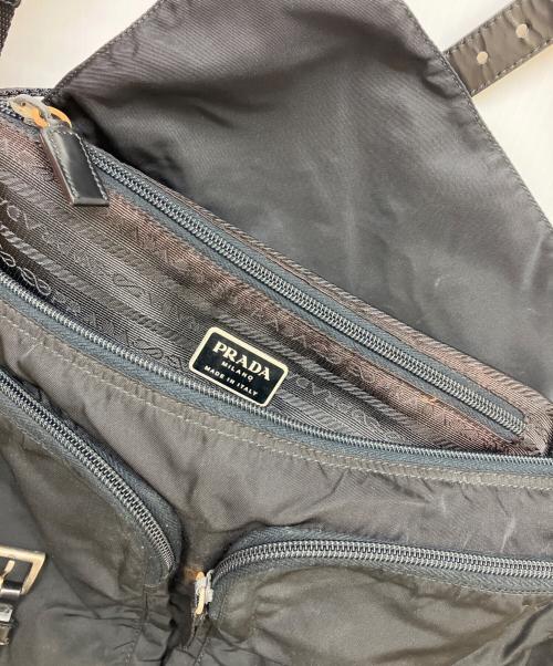 PRADA（プラダ）PRADA (プラダ) メッセンジャーバッグ ブラックの古着・服飾アイテム
