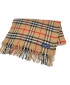 BURBERRY LONDONバーバリーロンドン）の古着「ノバチェックカシミヤマフラー」｜ベージュ