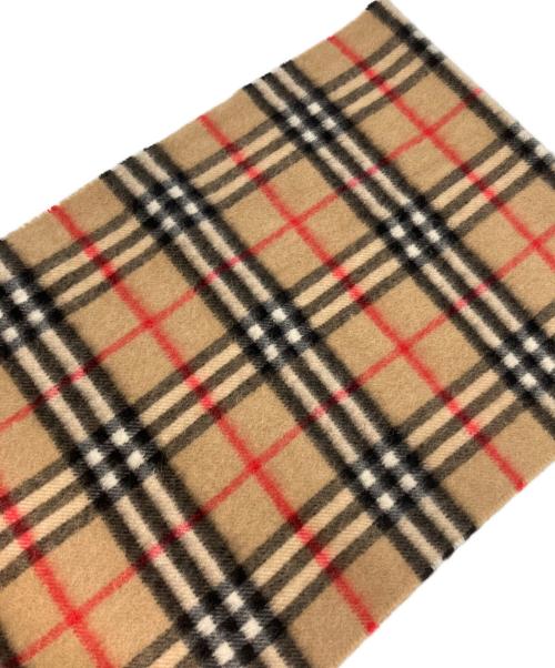 BURBERRY LONDON（バーバリーロンドン）BURBERRY LONDON (バーバリーロンドン) ノバチェックカシミヤマフラー ベージュの古着・服飾アイテム