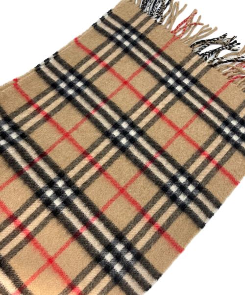BURBERRY LONDON（バーバリーロンドン）BURBERRY LONDON (バーバリーロンドン) ノバチェックカシミヤマフラー ベージュの古着・服飾アイテム
