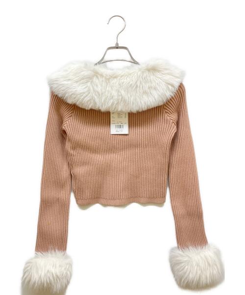 darich（ダーリッチ）darich (ダーリッチ) ファーカラーリブセットアップ ブラウン サイズ:SIZE Freeの古着・服飾アイテム