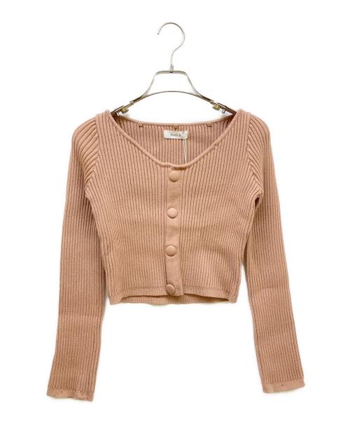 darich（ダーリッチ）darich (ダーリッチ) ファーカラーリブセットアップ ブラウン サイズ:SIZE Freeの古着・服飾アイテム