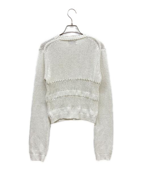 CLANE（クラネ）CLANE (クラネ) HOLE SWITCHING KNIT TOPS ホワイト サイズ:1の古着・服飾アイテム