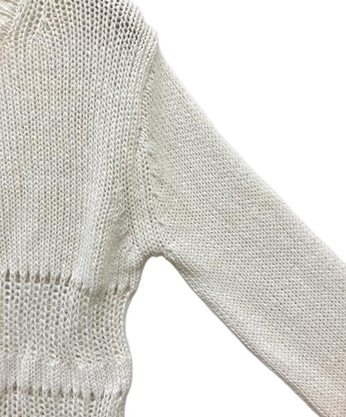 CLANE（クラネ）CLANE (クラネ) HOLE SWITCHING KNIT TOPS ホワイト サイズ:1の古着・服飾アイテム