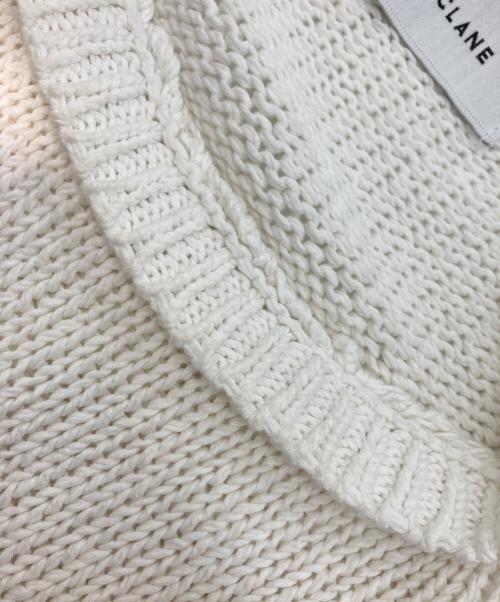 CLANE（クラネ）CLANE (クラネ) HOLE SWITCHING KNIT TOPS ホワイト サイズ:1の古着・服飾アイテム