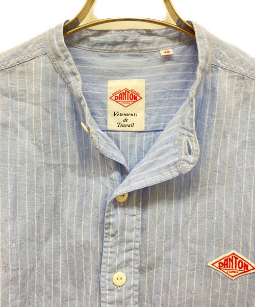 DANTON（ダントン）DANTON (ダントン) ストライプリネンシャツ スカイブルー サイズ:42の古着・服飾アイテム