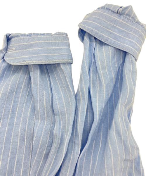 DANTON（ダントン）DANTON (ダントン) ストライプリネンシャツ スカイブルー サイズ:42の古着・服飾アイテム