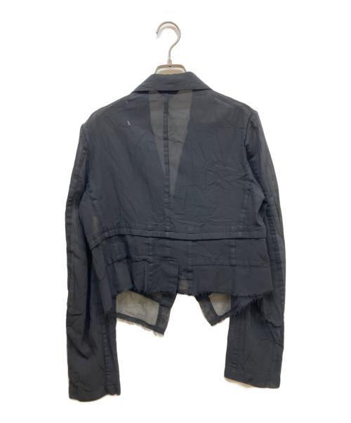ROBE DE CHAMBRE COMME DES GARCONS（ローブドシャンブル コムデギャルソン）ROBE DE CHAMBRE COMME DES GARCONS (ローブドシャンブル コムデギャルソン) シースルージャケット ブラック サイズ:SIZE Mの古着・服飾アイテム