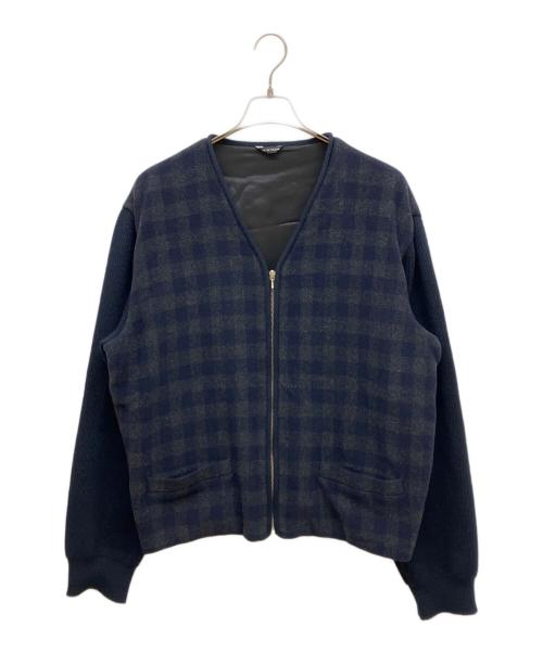 agnes b homme（アニエスベーオム）agnes b homme (アニエスベーオム) ニットスリーブウールジャケット ネイビー サイズ:2の古着・服飾アイテム