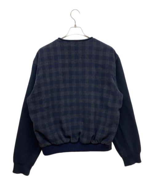 agnes b homme（アニエスベーオム）agnes b homme (アニエスベーオム) ニットスリーブウールジャケット ネイビー サイズ:2の古着・服飾アイテム