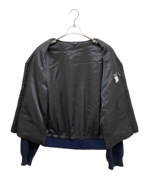 agnes b homme（アニエスベーオム）agnes b homme (アニエスベーオム) ニットスリーブウールジャケット ネイビー サイズ:2の古着・服飾アイテム