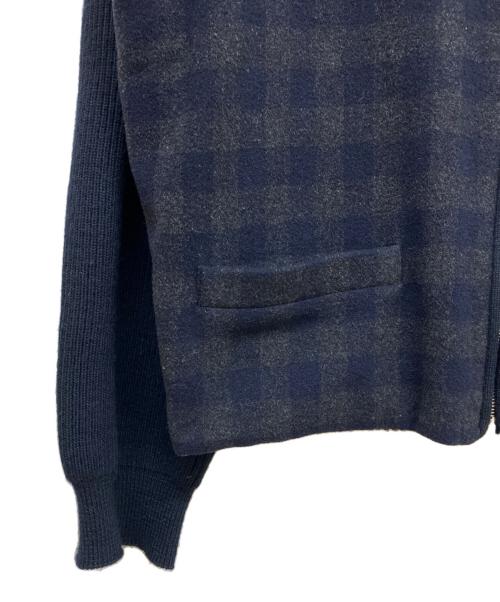 agnes b homme（アニエスベーオム）agnes b homme (アニエスベーオム) ニットスリーブウールジャケット ネイビー サイズ:2の古着・服飾アイテム