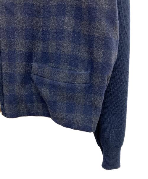 agnes b homme（アニエスベーオム）agnes b homme (アニエスベーオム) ニットスリーブウールジャケット ネイビー サイズ:2の古着・服飾アイテム