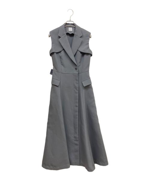 L'AUBE BLANC（ローブ ブラン）L'AUBE BLANC (ローブ ブラン) Sleeveless Coat Dress チャコールグレー サイズ:SIZE Freeの古着・服飾アイテム