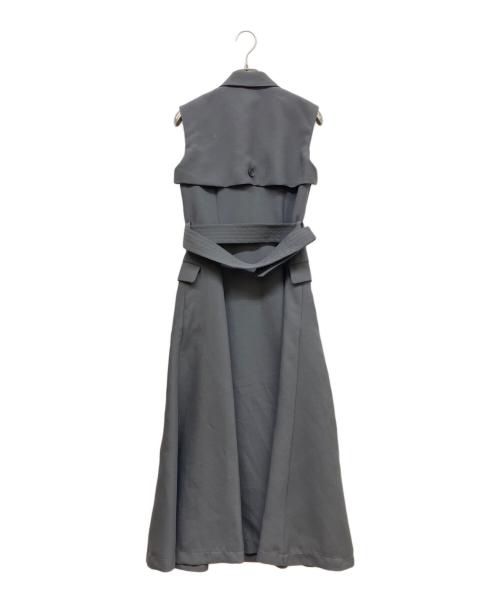 L'AUBE BLANC（ローブ ブラン）L'AUBE BLANC (ローブ ブラン) Sleeveless Coat Dress チャコールグレー サイズ:SIZE Freeの古着・服飾アイテム