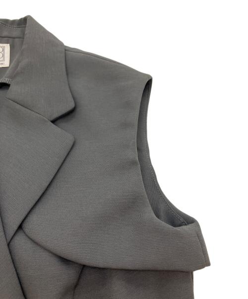 L'AUBE BLANC（ローブ ブラン）L'AUBE BLANC (ローブ ブラン) Sleeveless Coat Dress チャコールグレー サイズ:SIZE Freeの古着・服飾アイテム