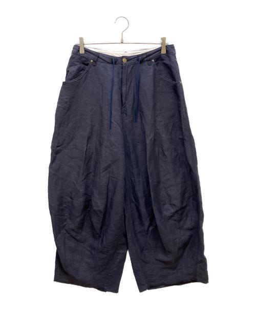 Needles（ニードルズ）Needles (ニードルズ) リネンシルク混ヒザデルパンツ ネイビー サイズ:1の古着・服飾アイテム