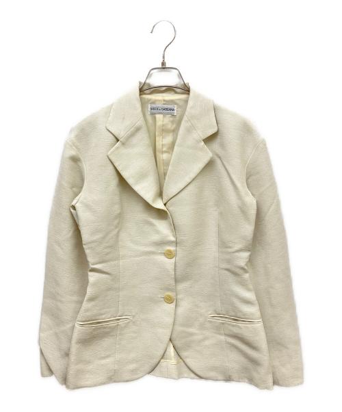 DOLCE & GABBANA（ドルチェ＆ガッバーナ）DOLCE & GABBANA (ドルチェ＆ガッバーナ) セットアップスーツ アイボリー サイズ:40の古着・服飾アイテム