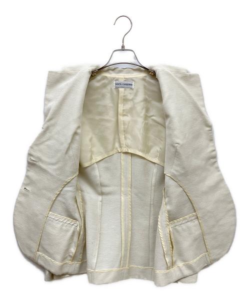 DOLCE & GABBANA（ドルチェ＆ガッバーナ）DOLCE & GABBANA (ドルチェ＆ガッバーナ) セットアップスーツ アイボリー サイズ:40の古着・服飾アイテム