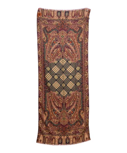 ETRO（エトロ）ETRO (エトロ) ウールシルクブレンドストール ブラウン サイズ:-の古着・服飾アイテム