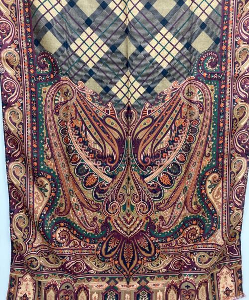 ETRO（エトロ）ETRO (エトロ) ウールシルクブレンドストール ブラウン サイズ:-の古着・服飾アイテム