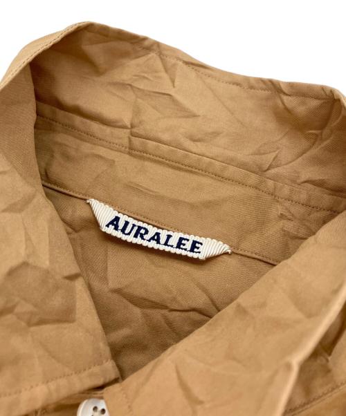 AURALEE（オーラリー）AURALEE (オーラリー) WRINKLED WASHED FINX TWILL SHIRT ベージュ サイズ:SIZE 0の古着・服飾アイテム