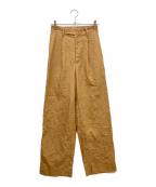 AURALEEオーラリー）の古着「WRINKLED WASHED FINX TWILL PANTS」｜ベージュ