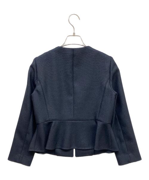 ANAYI（アナイ）ANAYI (アナイ) ノーカラージャケット ネイビー サイズ:36の古着・服飾アイテム