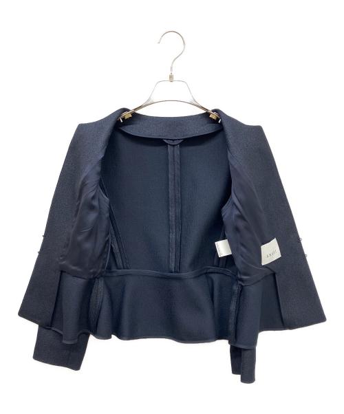 ANAYI（アナイ）ANAYI (アナイ) ノーカラージャケット ネイビー サイズ:36の古着・服飾アイテム