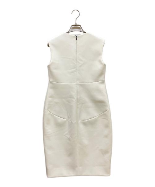 YOKO CHAN（ヨーコチャン）YOKO CHAN (ヨーコチャン) パール装飾ノースリーブワンピース ホワイト サイズ:SIZE 36の古着・服飾アイテム