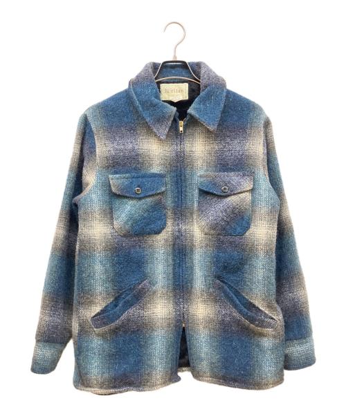 MELTON（メルトン）MELTON (メルトン) オンブレチェックメルトンジャケット ブルー サイズ:SIZE Mの古着・服飾アイテム
