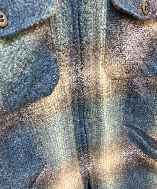 MELTON（メルトン）MELTON (メルトン) オンブレチェックメルトンジャケット ブルー サイズ:SIZE Mの古着・服飾アイテム