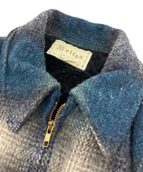 MELTON（メルトン）MELTON (メルトン) オンブレチェックメルトンジャケット ブルー サイズ:SIZE Mの古着・服飾アイテム