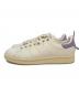 adidas (アディダス) スニーカー ホワイト×パープル サイズ:24.5：7000円
