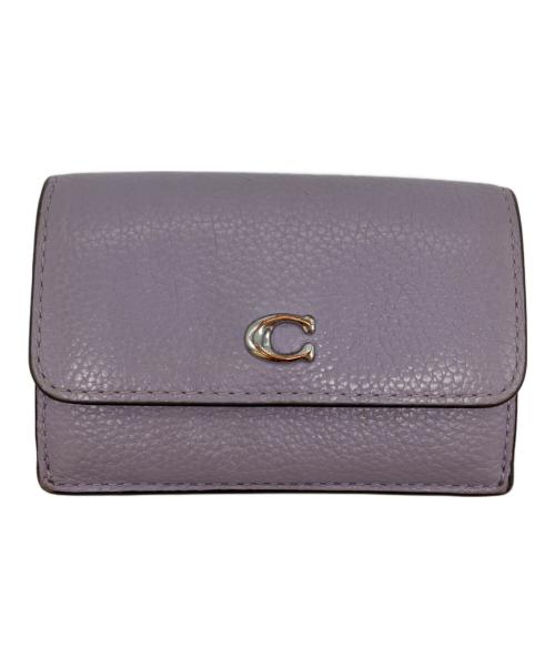 COACH（コーチ）COACH (コーチ) ミニトライフォールドウォレット パープルの古着・服飾アイテム