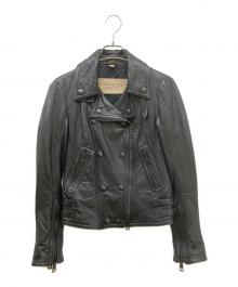 BURBERRY BRIT（バーバリーブリット）の古着「ラムレザーライダースジャケット」｜ブラック