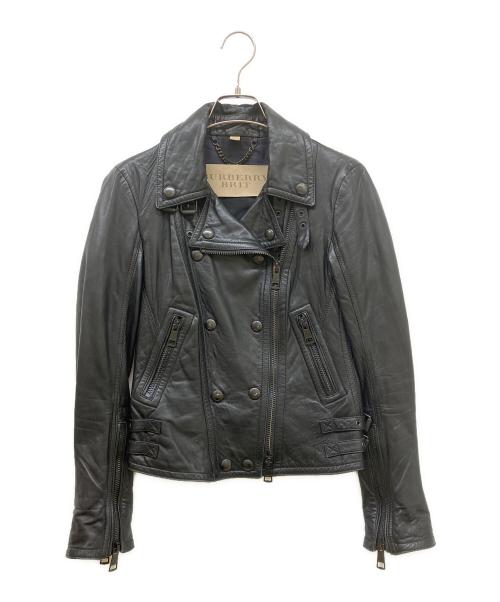 BURBERRY BRIT（バーバリーブリット）BURBERRY BRIT (バーバリーブリット) ラムレザーライダースジャケット ブラック サイズ:UK8の古着・服飾アイテム