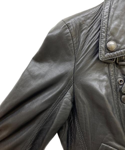 BURBERRY BRIT（バーバリーブリット）BURBERRY BRIT (バーバリーブリット) ラムレザーライダースジャケット ブラック サイズ:UK8の古着・服飾アイテム
