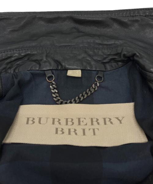 BURBERRY BRIT（バーバリーブリット）BURBERRY BRIT (バーバリーブリット) ラムレザーライダースジャケット ブラック サイズ:UK8の古着・服飾アイテム