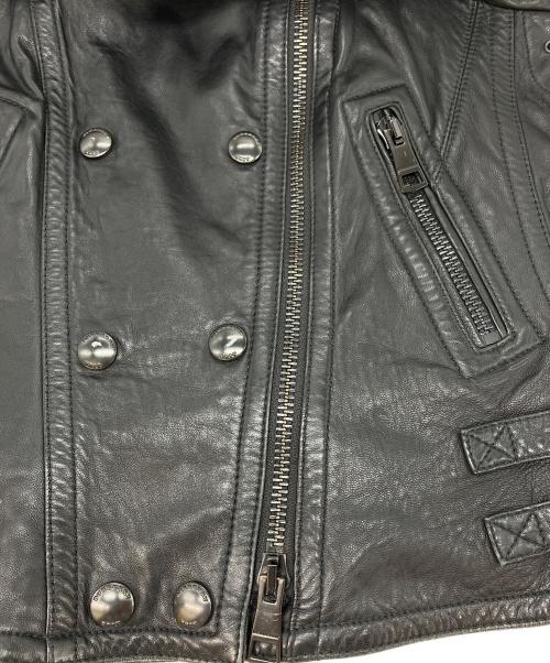 BURBERRY BRIT（バーバリーブリット）BURBERRY BRIT (バーバリーブリット) ラムレザーライダースジャケット ブラック サイズ:UK8の古着・服飾アイテム