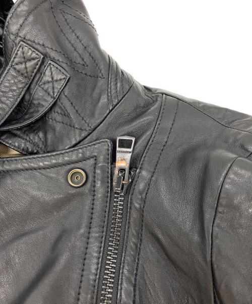 BURBERRY BRIT（バーバリーブリット）BURBERRY BRIT (バーバリーブリット) ラムレザーライダースジャケット ブラック サイズ:UK8の古着・服飾アイテム