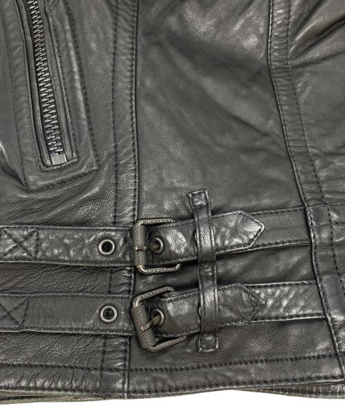 BURBERRY BRIT（バーバリーブリット）BURBERRY BRIT (バーバリーブリット) ラムレザーライダースジャケット ブラック サイズ:UK8の古着・服飾アイテム