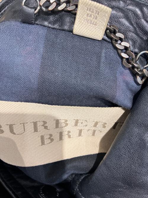 BURBERRY BRIT（バーバリーブリット）BURBERRY BRIT (バーバリーブリット) ラムレザーライダースジャケット ブラック サイズ:UK8の古着・服飾アイテム
